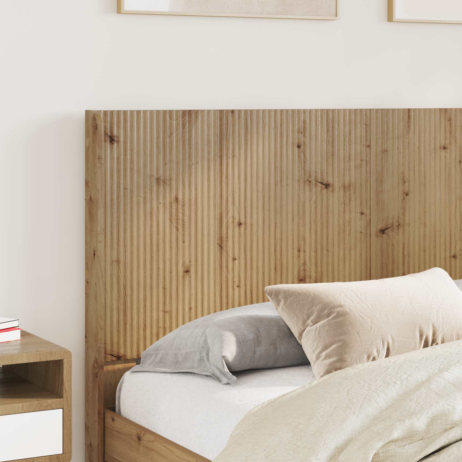 vidaXL Bed Frame with Storage and Headboard Artisan Oak 120 x 190 cm 3