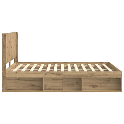 vidaXL Bed Frame with Storage and Headboard Artisan Oak 120 x 190 cm 6