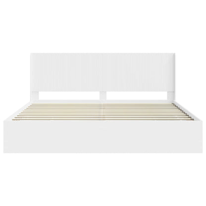 vidaXL Bed Frame with Storage and Headboard White 180 x 200 cm 6