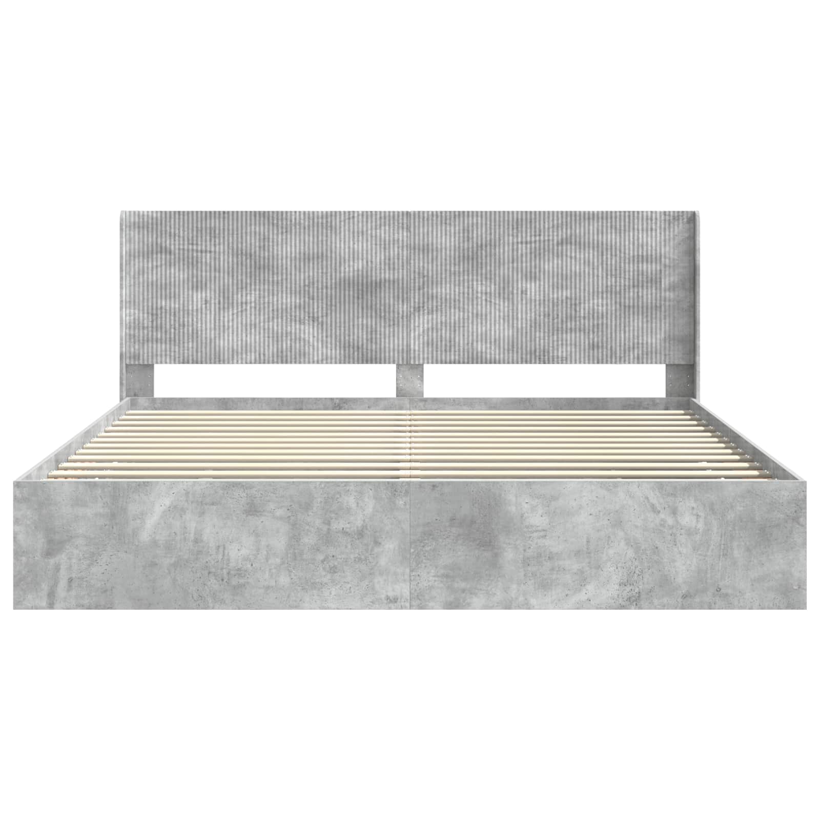 vidaXL Bed Frame with Storage and Headboard Concrete Grey 180 x 200 cm 6