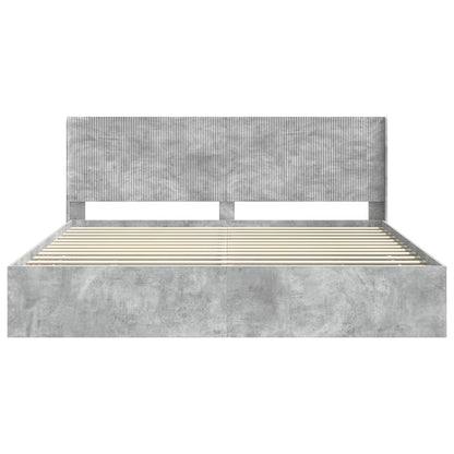 vidaXL Bed Frame with Storage and Headboard Concrete Grey 180 x 200 cm 6