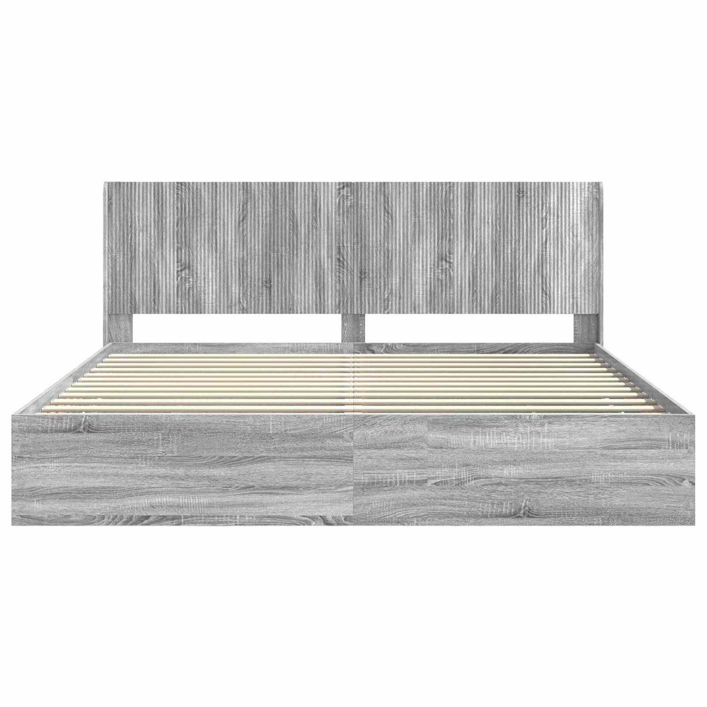 vidaXL Bed Frame with Storage and Headboard Grey Sonoma 180 x 200 cm 6