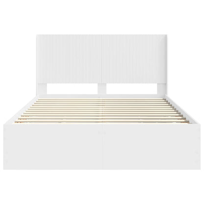 vidaXL Bed Frame with Storage and Headboard White 160 x 200 cm 6