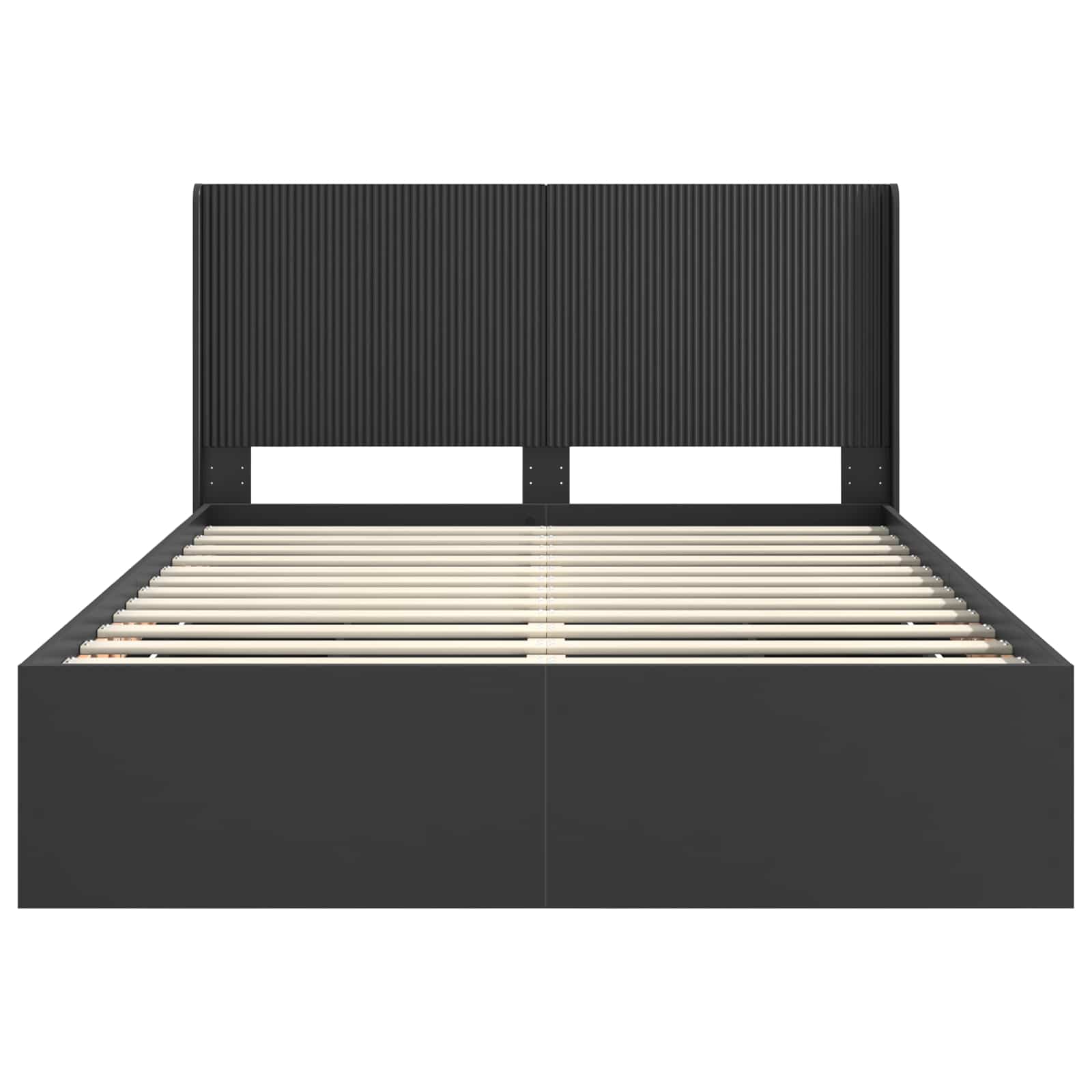 vidaXL Bed Frame with Storage and Headboard Black 160 x 200 cm 6