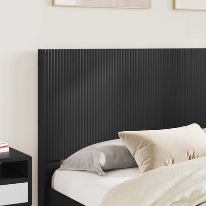 vidaXL Bed Frame with Storage and Headboard Black 150 x 200 cm 3