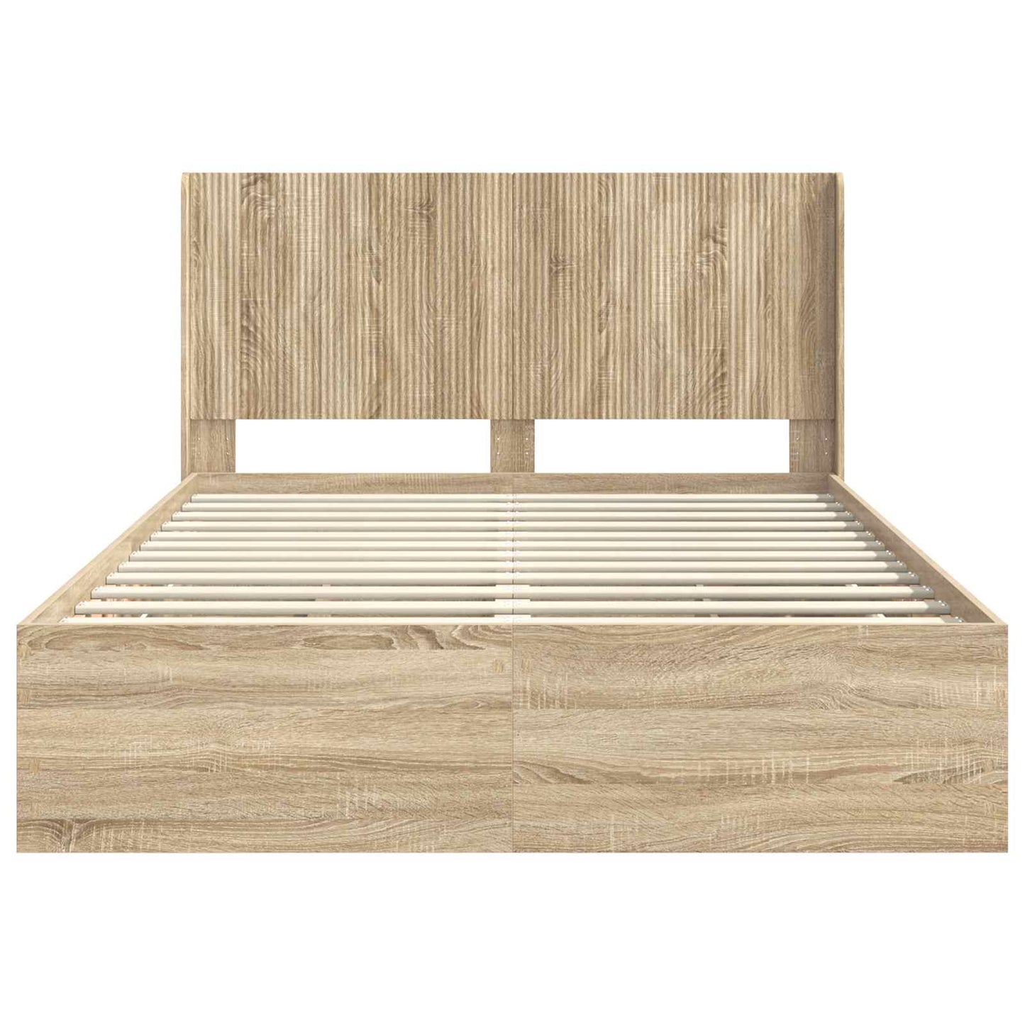 vidaXL Bed Frame with Storage and Headboard Sonoma Oak 120 x 190 cm 6