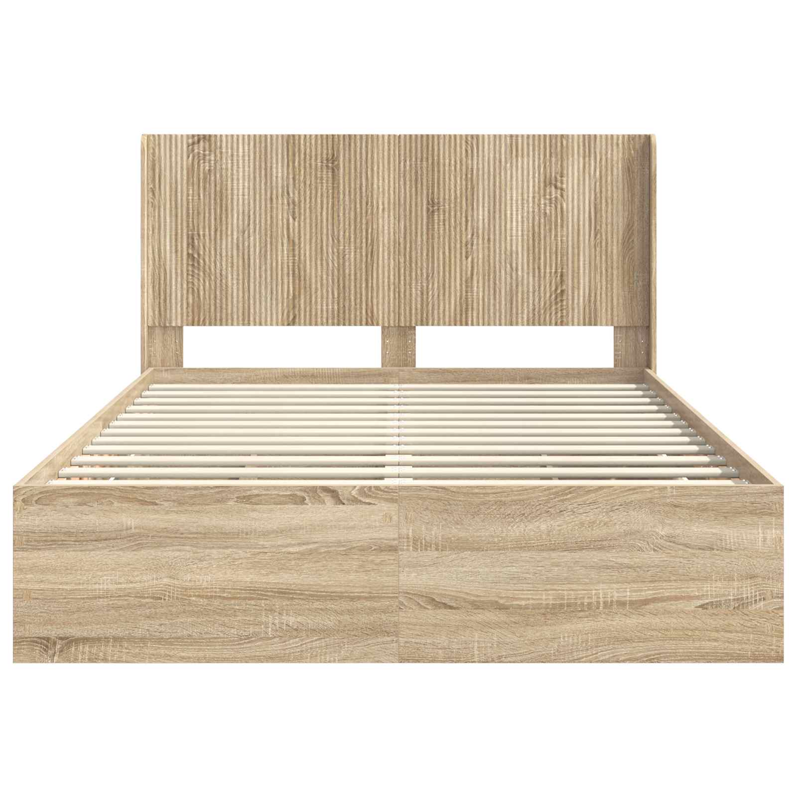 vidaXL Bed Frame with Storage and Headboard Sonoma Oak 120 x 190 cm 6
