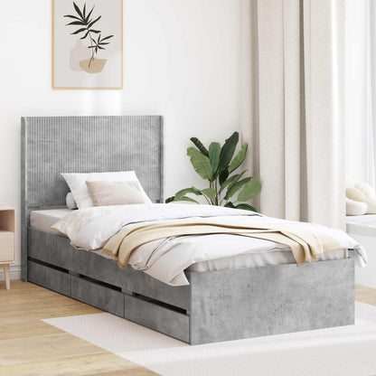 vidaXL Bed Frame with Storage and Headboard Length 190 cm