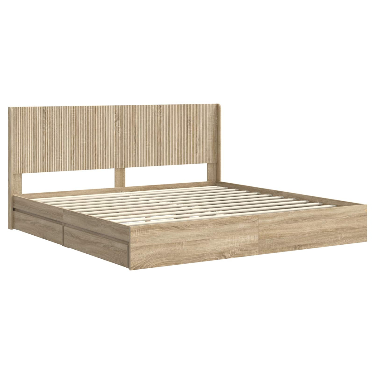 vidaXL Bed Frame with Storage and Headboard Sonoma Oak 180 x 200 cm 4