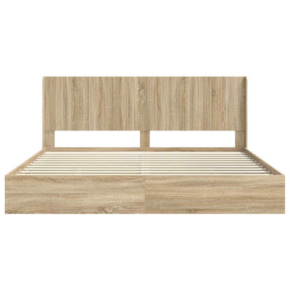 vidaXL Bed Frame with Storage and Headboard Sonoma Oak 180 x 200 cm 6