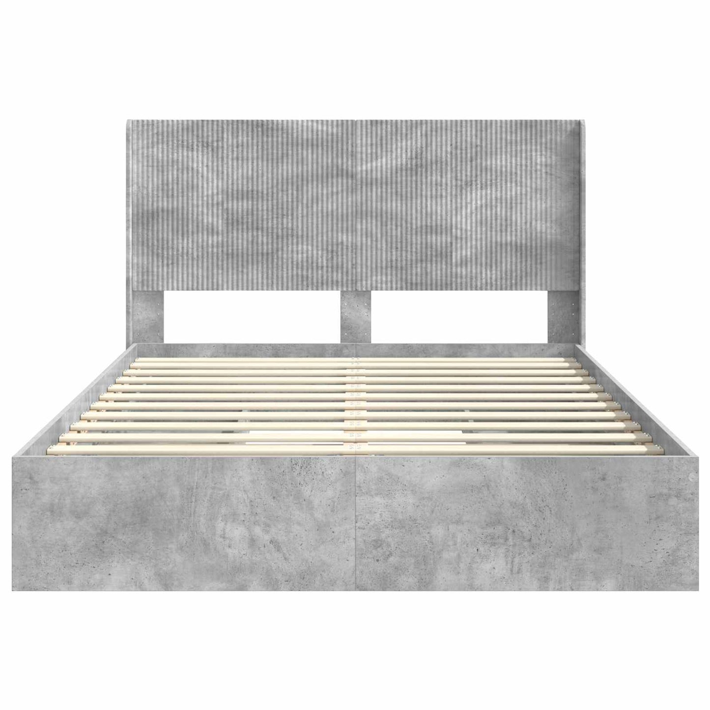 vidaXL Bed Frame with Storage and Headboard Concrete Grey 150 x 200 cm 6