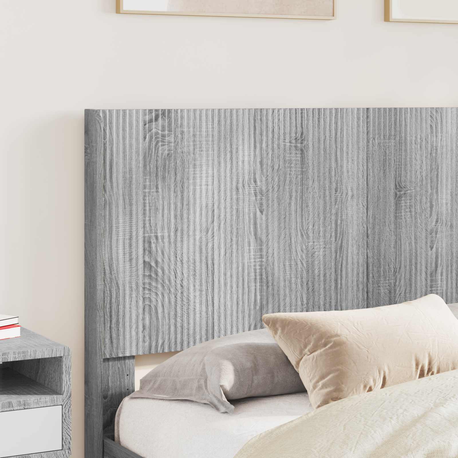 vidaXL Bed Frame with Storage and Headboard Grey Sonoma 150 x 200 cm 3