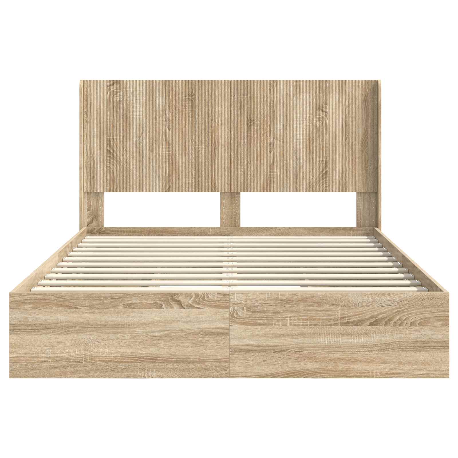 vidaXL Bed Frame with Storage and Headboard 2 pcs Engineered Wood 6