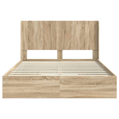 vidaXL Bed Frame with Storage and Headboard 2 pcs Engineered Wood 6