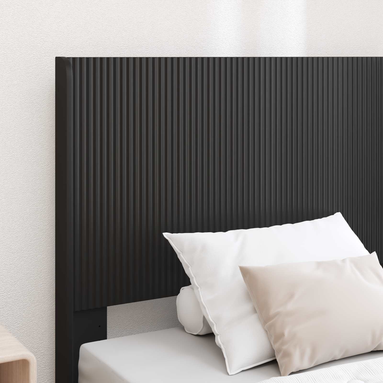 vidaXL Bed Frame with Storage and Headboard Black 90 x 190 cm 3