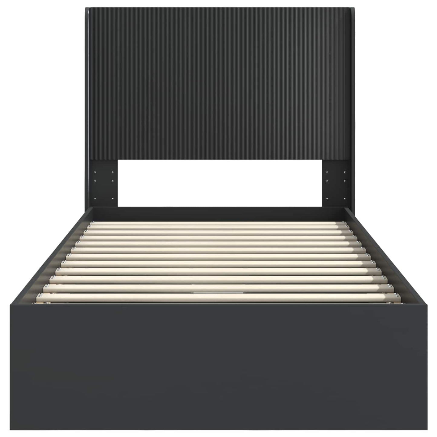 vidaXL Bed Frame with Storage and Headboard Black 90 x 190 cm 6
