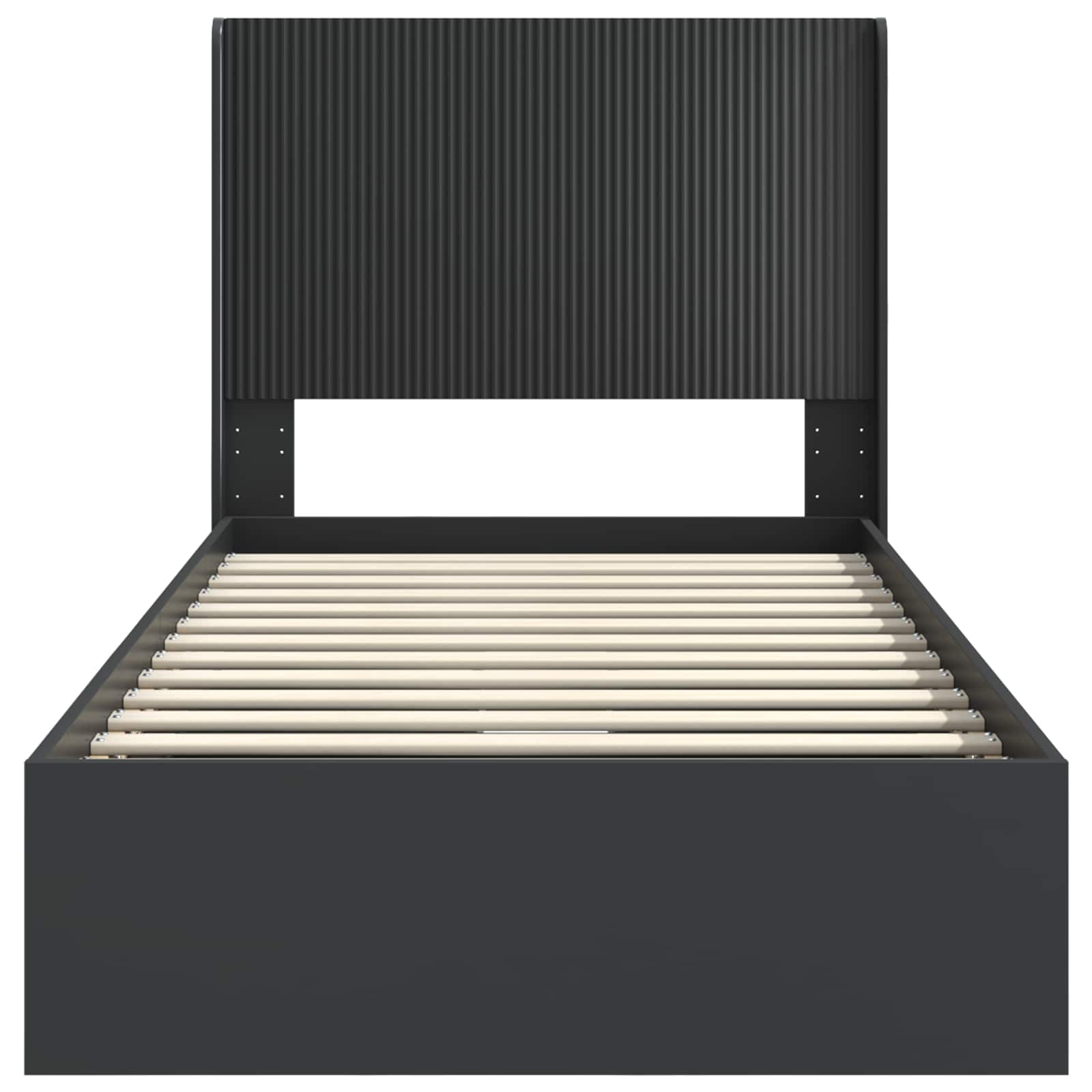 vidaXL Bed Frame with Storage and Headboard Black 90 x 190 cm 6
