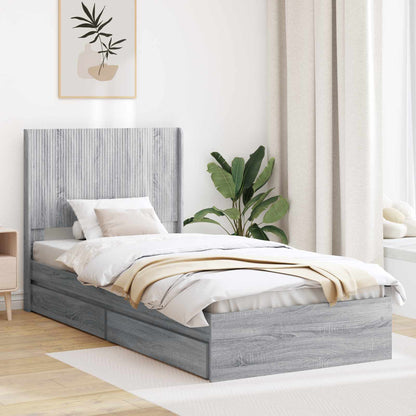 vidaXL Bed Frame with Storage and Headboard Length 190 cm