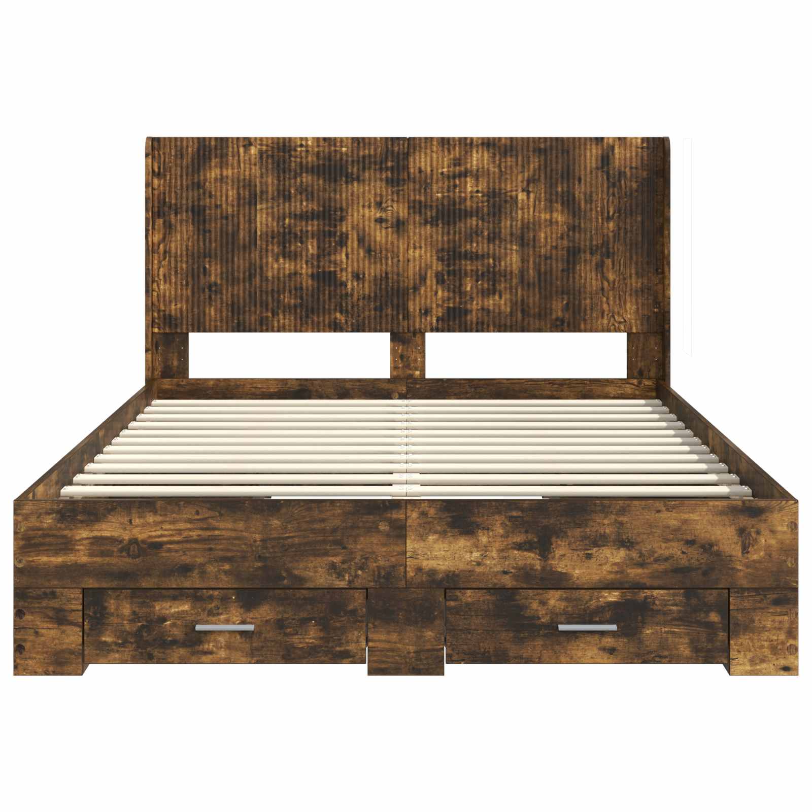 vidaXL Bed Frame with Storage and Headboard Smoked Oak Engineered Wood 6