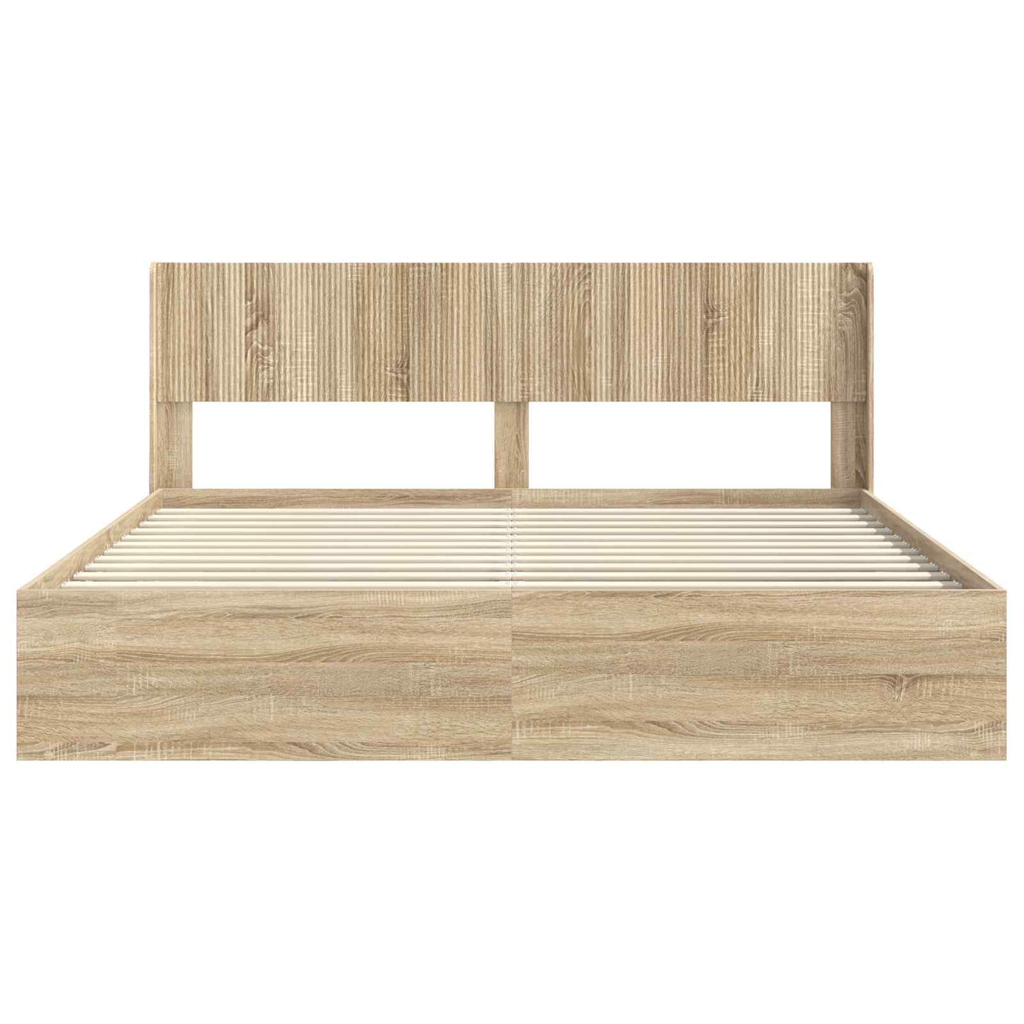 vidaXL Bed Frame with Storage and Headboard 2 pcs Engineered Wood 5