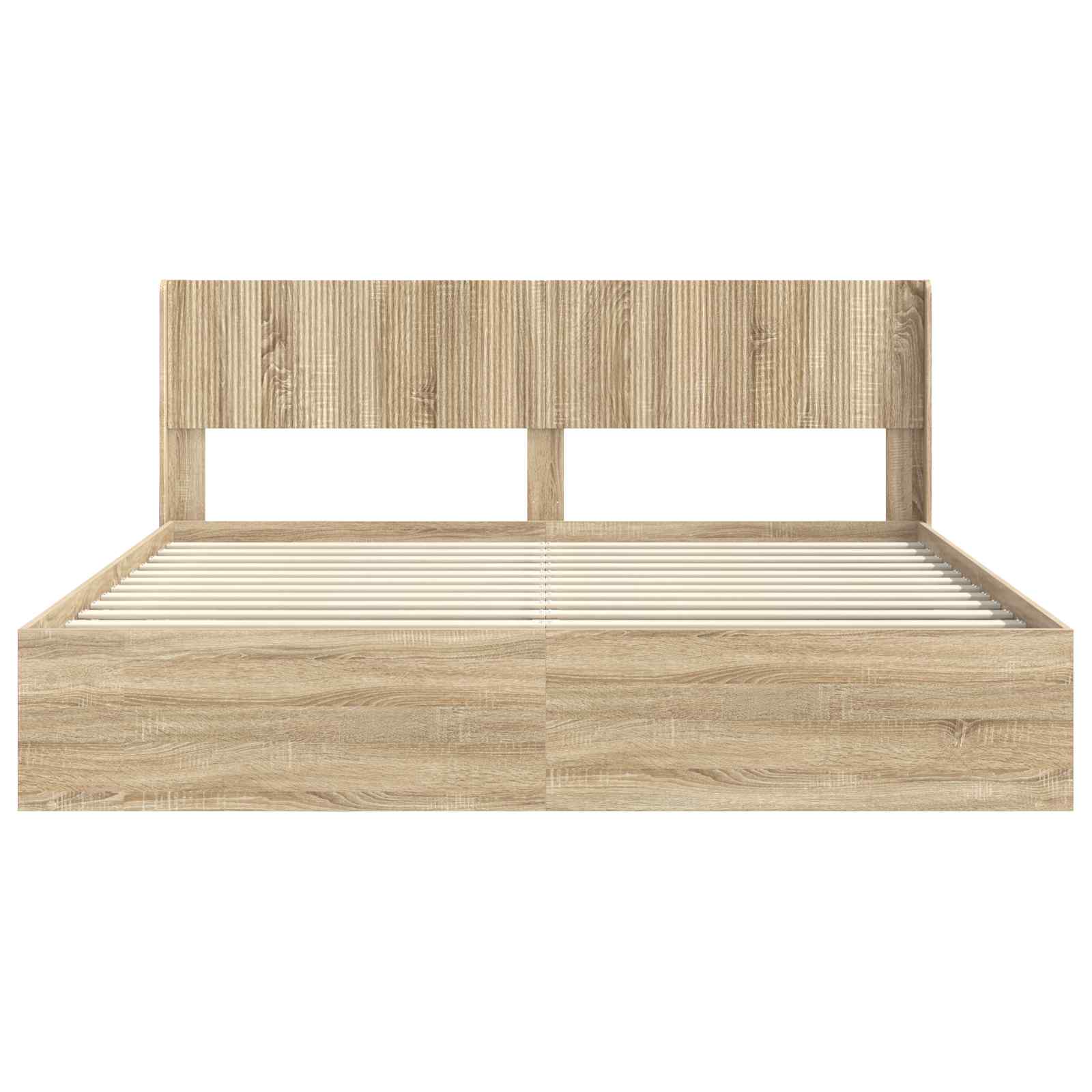 vidaXL Bed Frame with Storage and Headboard 2 pcs Engineered Wood 5