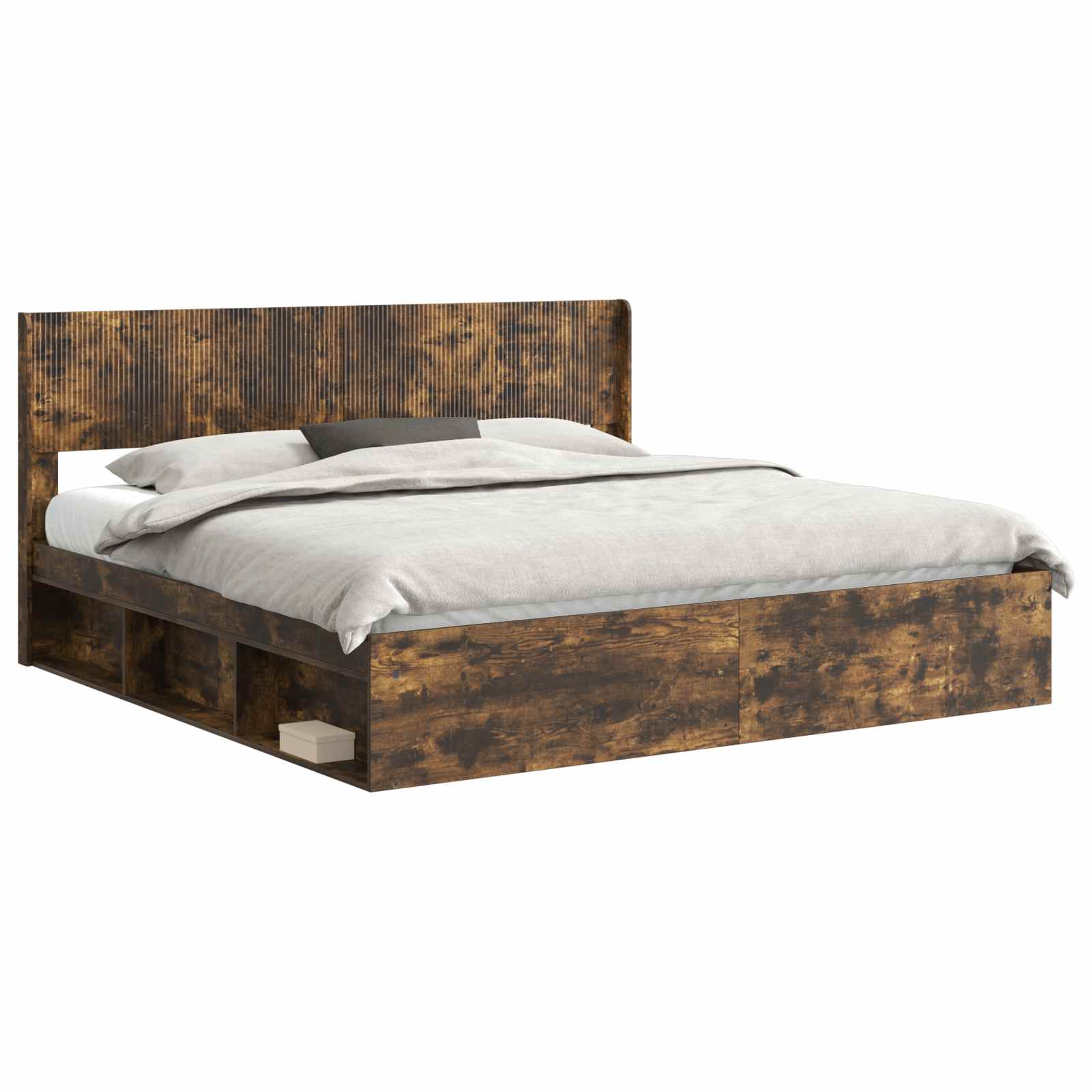 vidaXL Bed Frame with Storage and Headboard 2 pcs Engineered Wood 2
