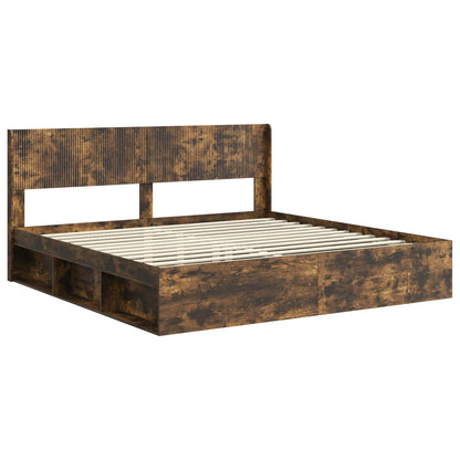 vidaXL Bed Frame with Storage and Headboard 2 pcs Engineered Wood 4
