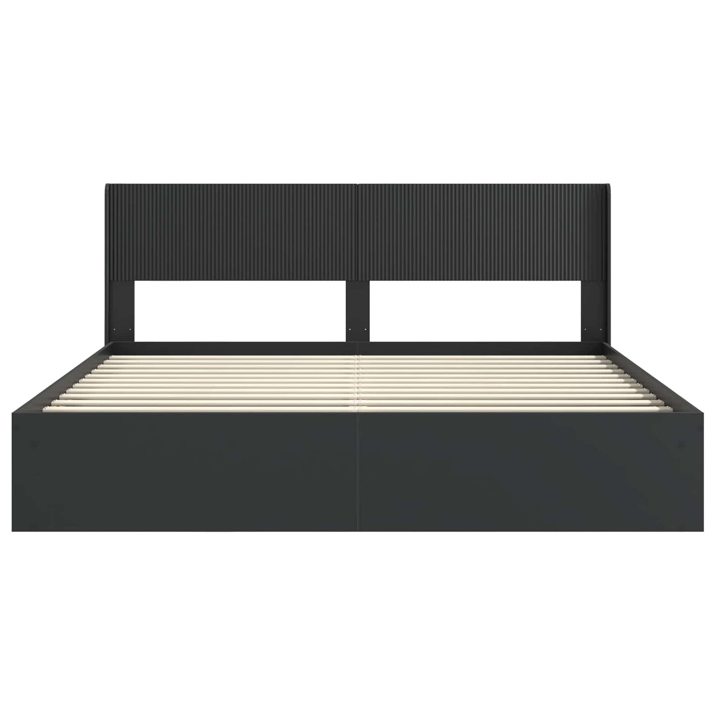 vidaXL Bed Frame with Storage and Headboard Black 180 x 200 cm 5