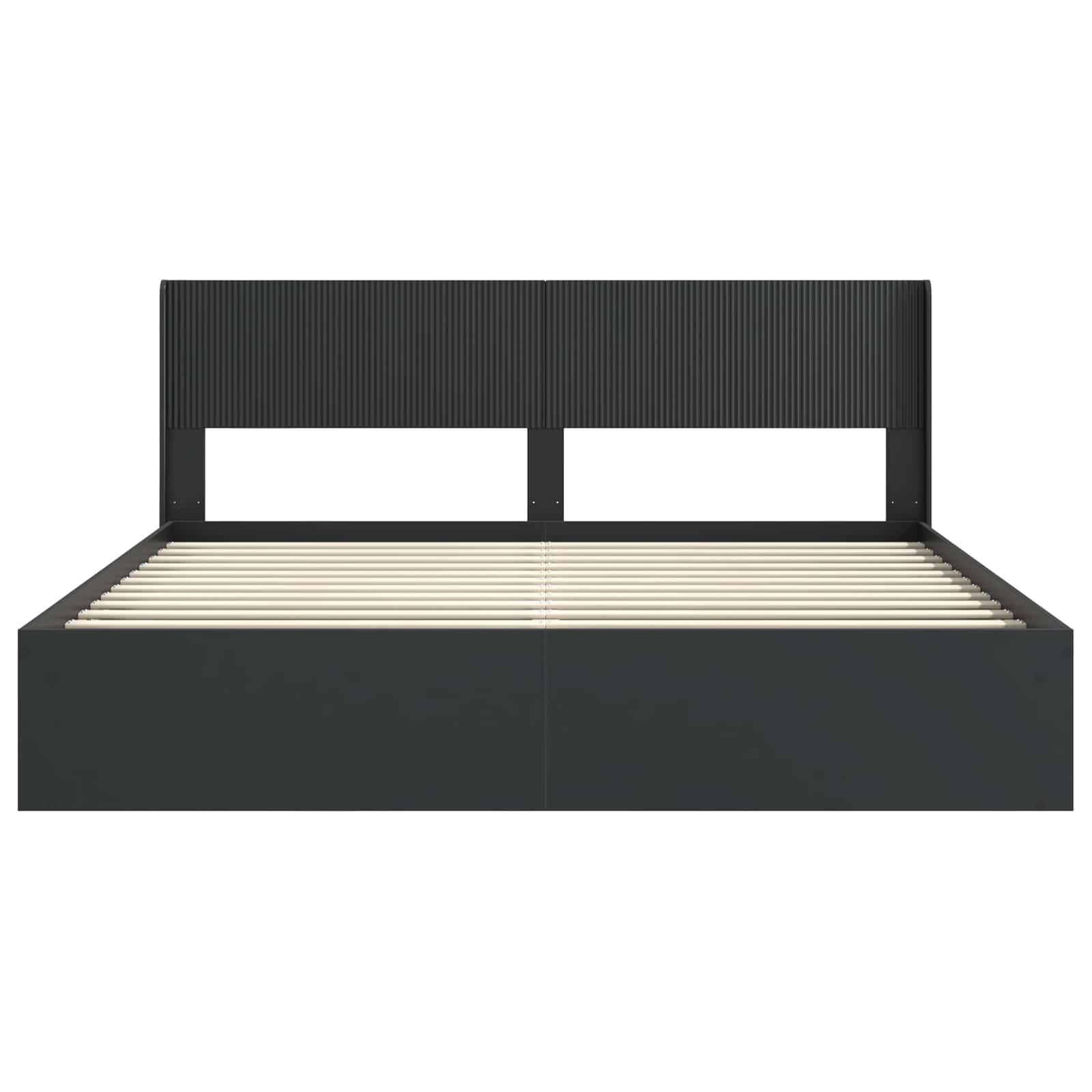 vidaXL Bed Frame with Storage and Headboard Black 180 x 200 cm 5