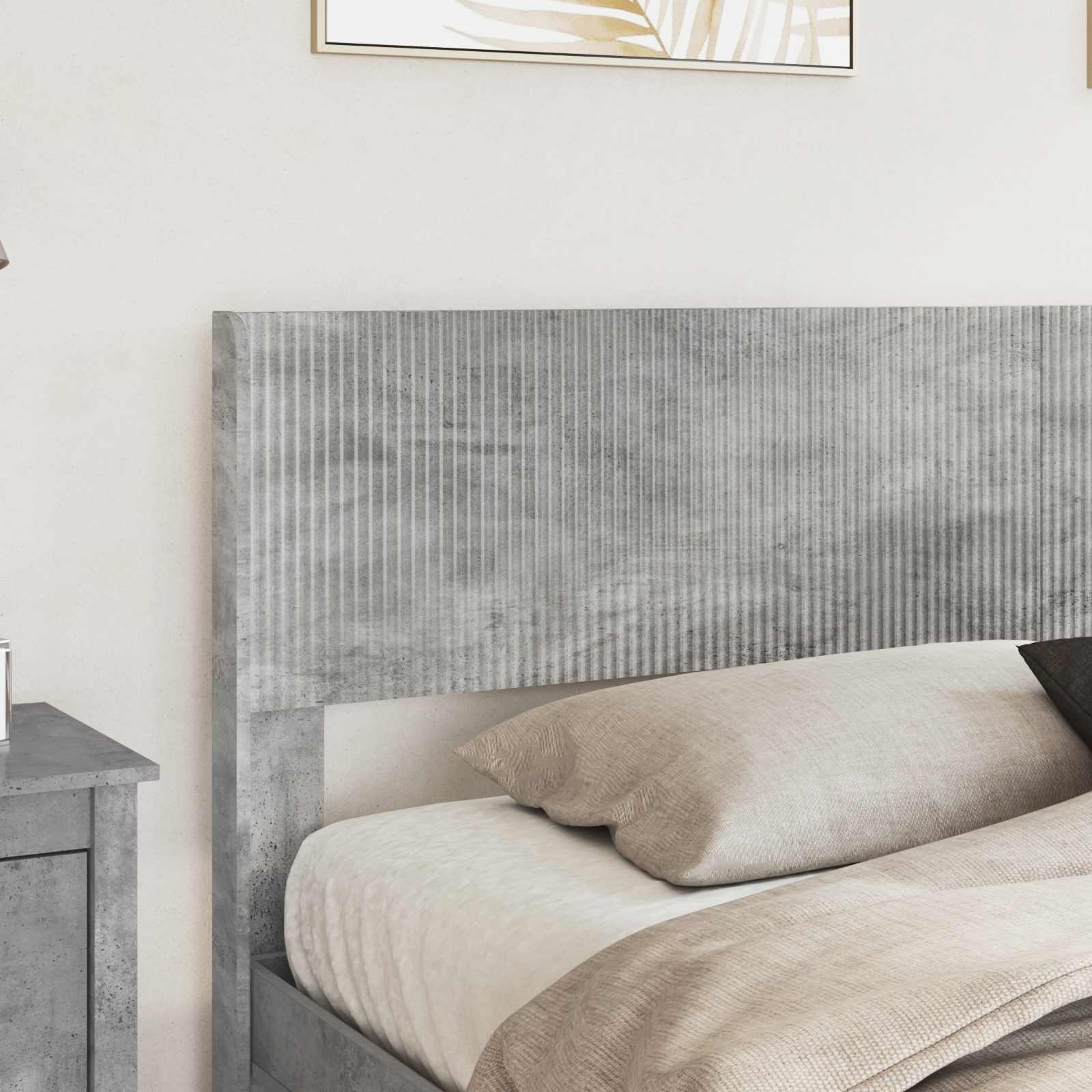 vidaXL Bed Frame with Storage and Headboard Concrete Grey 180 x 200 cm 3