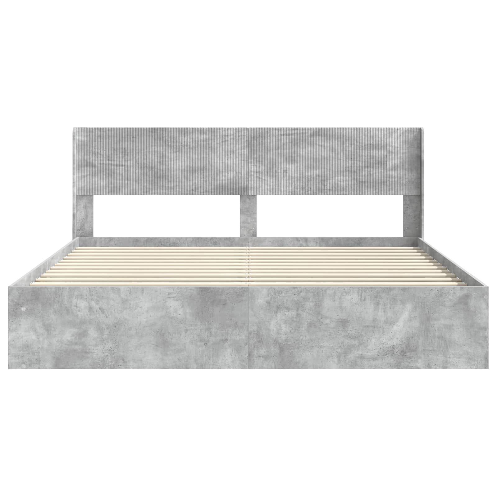 vidaXL Bed Frame with Storage and Headboard Concrete Grey 180 x 200 cm 5