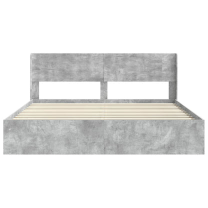 vidaXL Bed Frame with Storage and Headboard Concrete Grey 180 x 200 cm 5