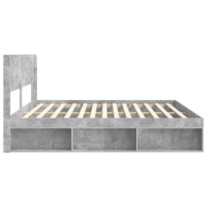 vidaXL Bed Frame with Storage and Headboard Concrete Grey 180 x 200 cm 6