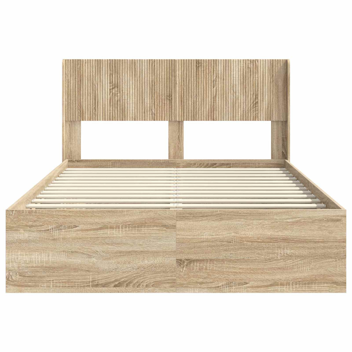 vidaXL Bed Frame with Storage and Headboard Sonoma Oak 160 x 200 cm 5
