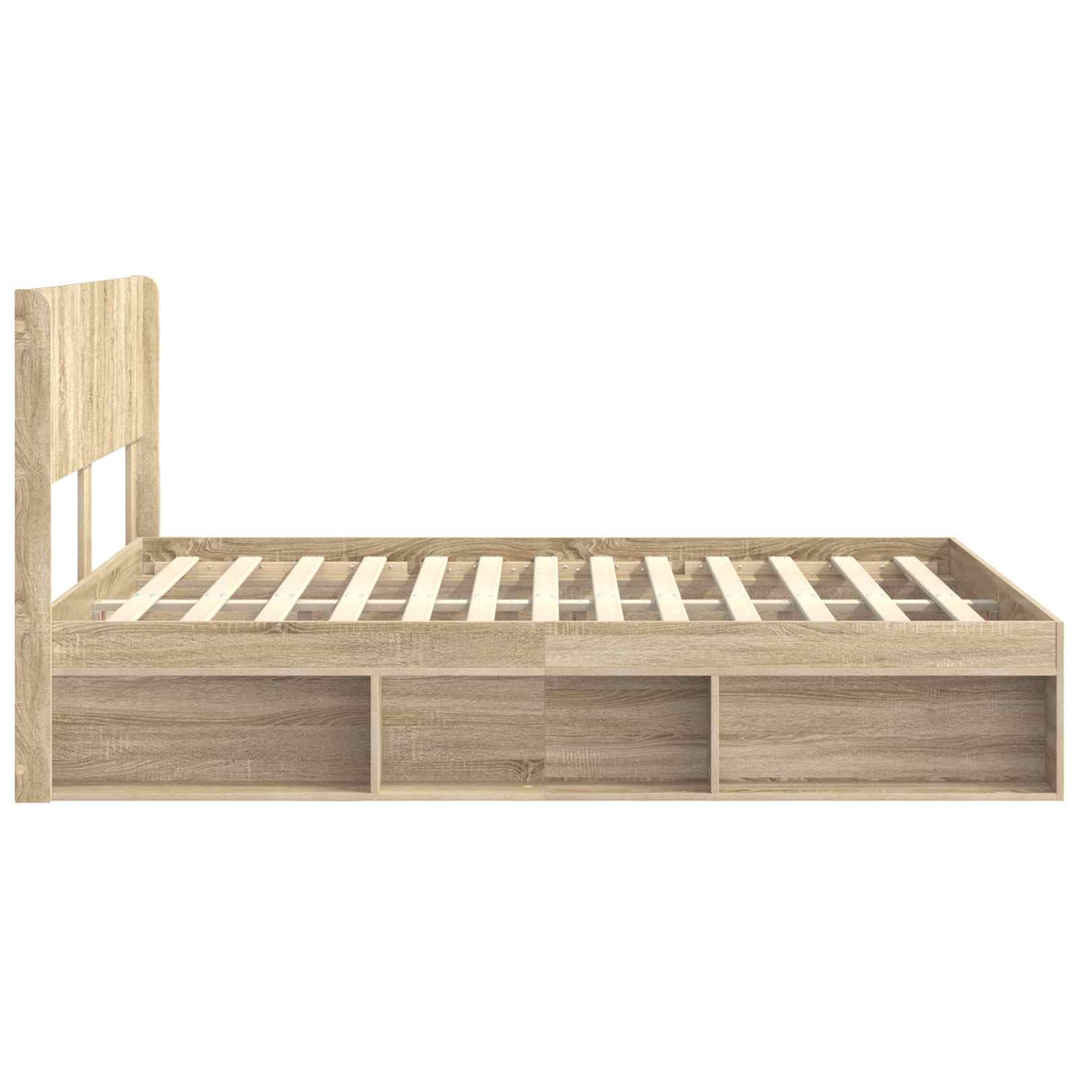 vidaXL Bed Frame with Storage and Headboard Sonoma Oak 150 x 200 cm 6