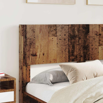 vidaXL Bed Frame with Storage and Headboard Old Wood 135 x 190 cm 3