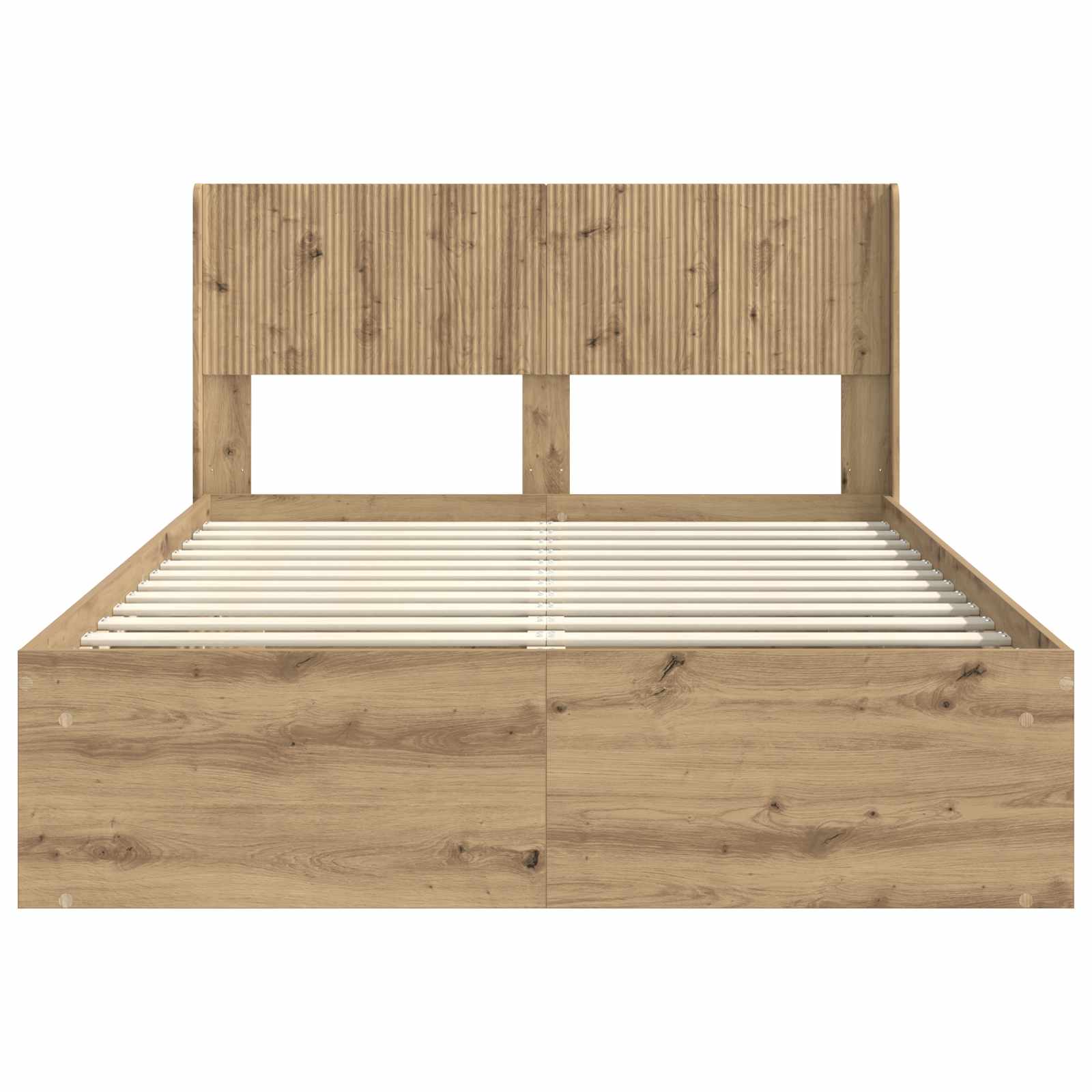 vidaXL Bed Frame with Storage and Headboard Artisan Oak 135 x 190 cm 5