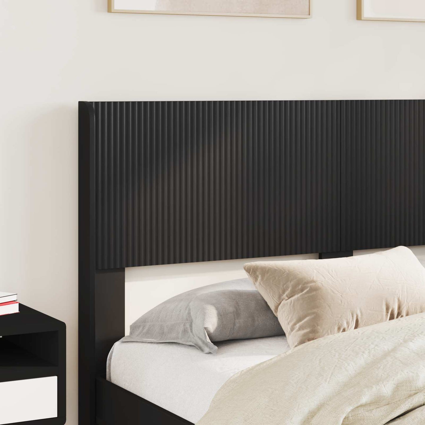 vidaXL Bed Frame with Storage and Headboard Black 120 x 200 cm 3