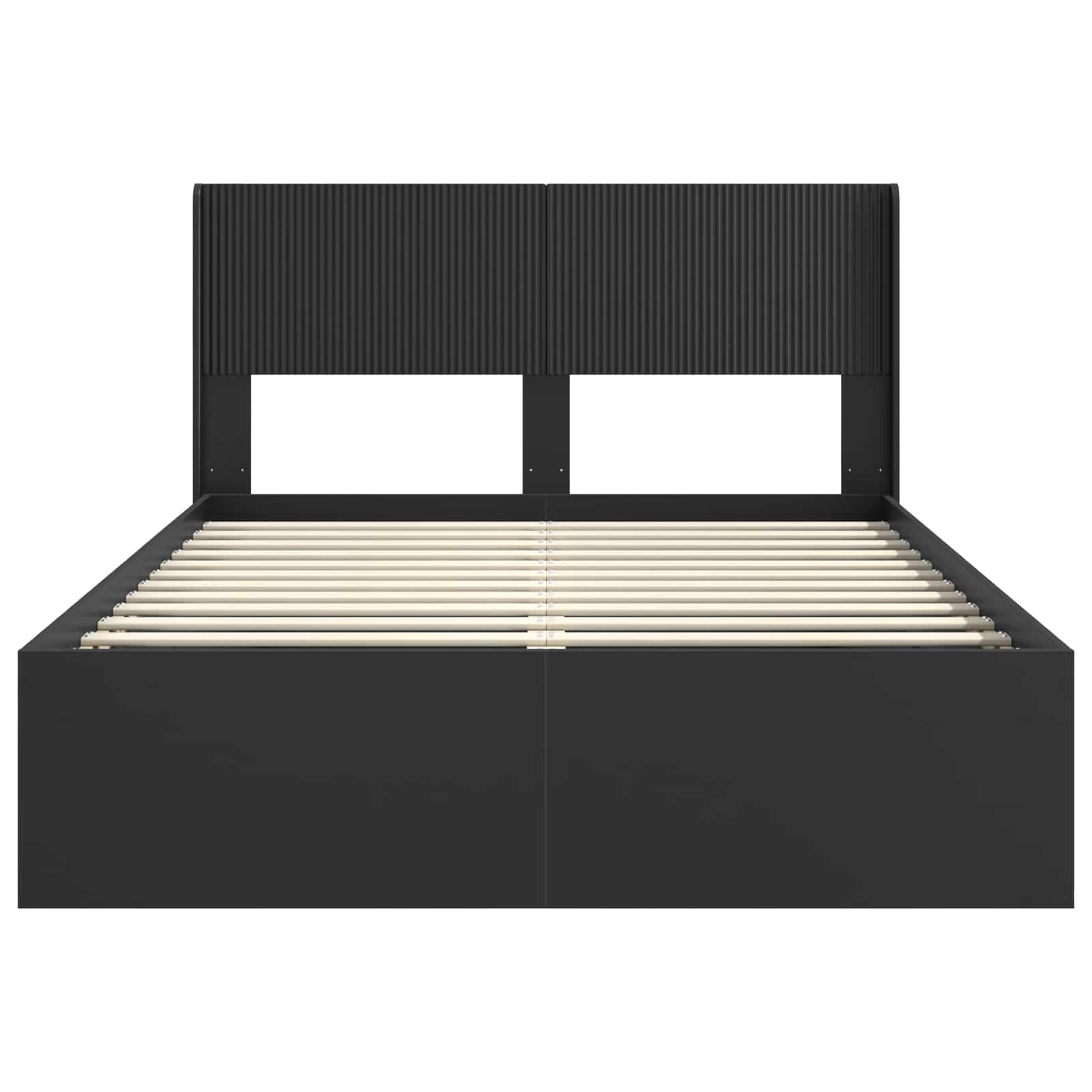 vidaXL Bed Frame with Storage and Headboard Black 120 x 200 cm 5