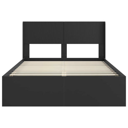 vidaXL Bed Frame with Storage and Headboard Black 120 x 200 cm 5