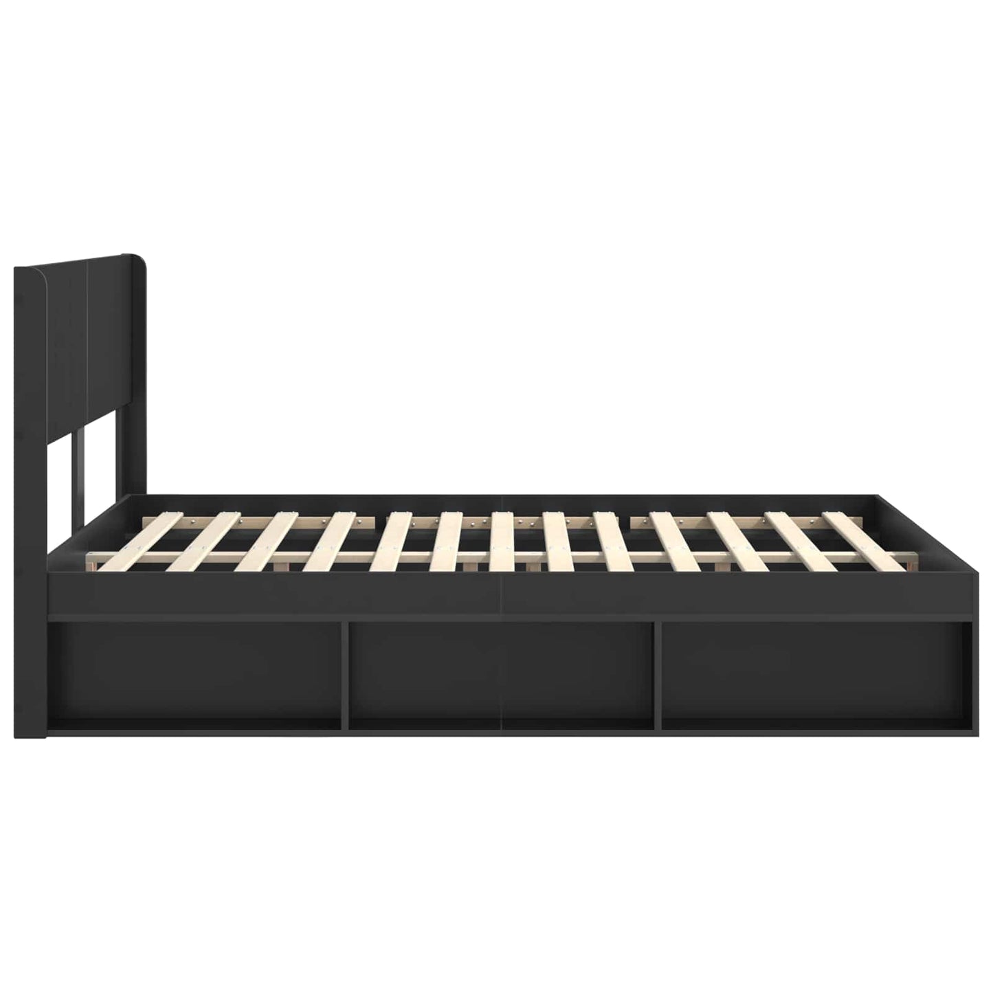 vidaXL Bed Frame with Storage and Headboard Black 120 x 200 cm 6