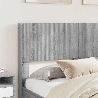 vidaXL Bed Frame with Storage and Headboard Grey Sonoma 120 x 190 cm 3