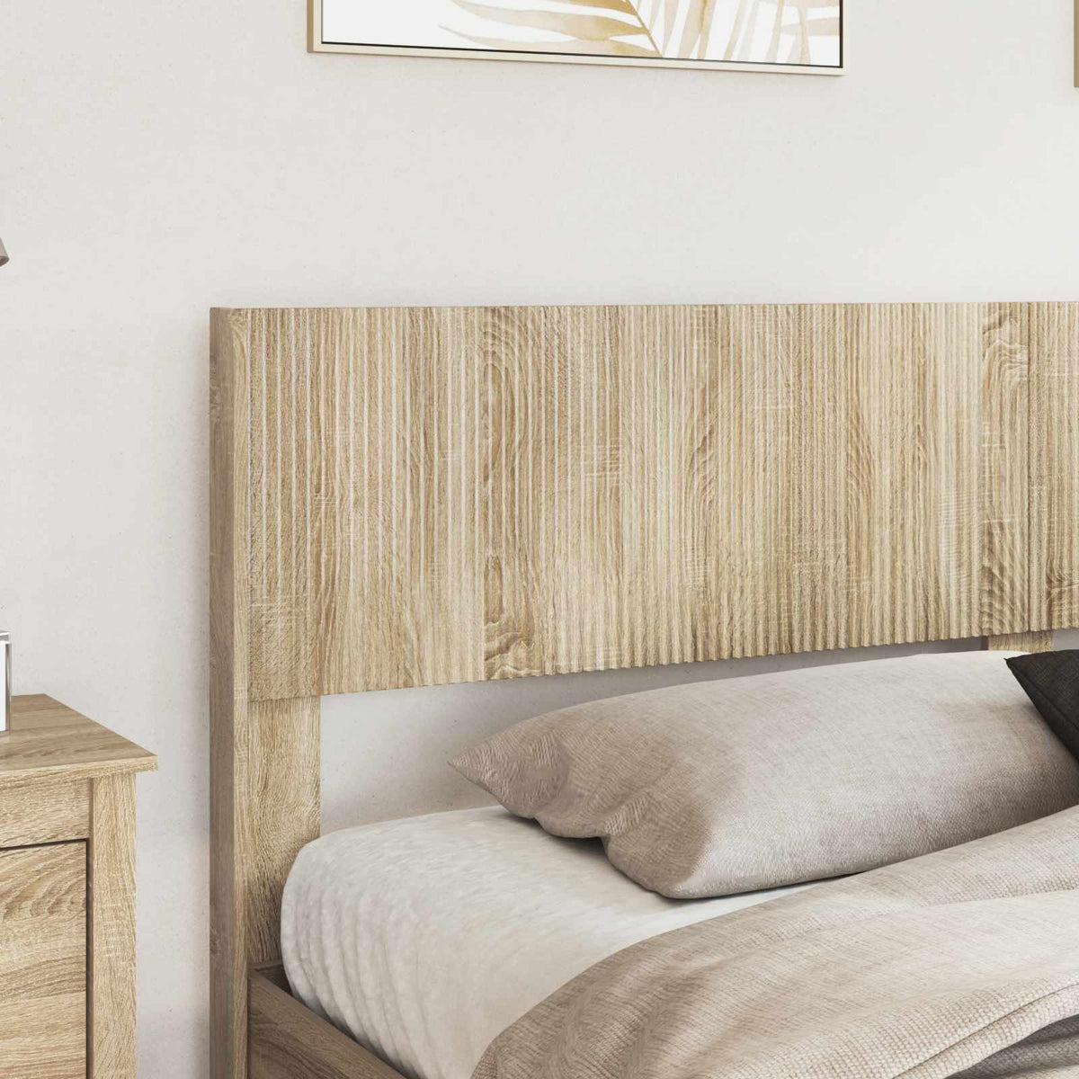 vidaXL Bed Frame with Storage and Headboard Sonoma Oak 200 x 200 cm 3