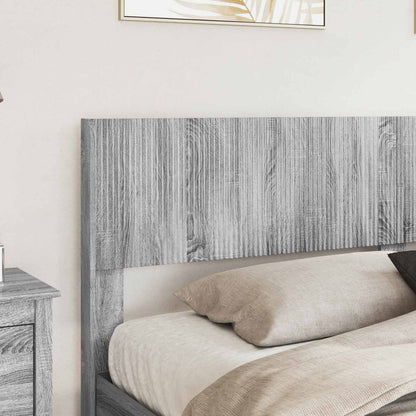vidaXL Bed Frame with Storage and Headboard Grey Sonoma 200 x 200 cm 3