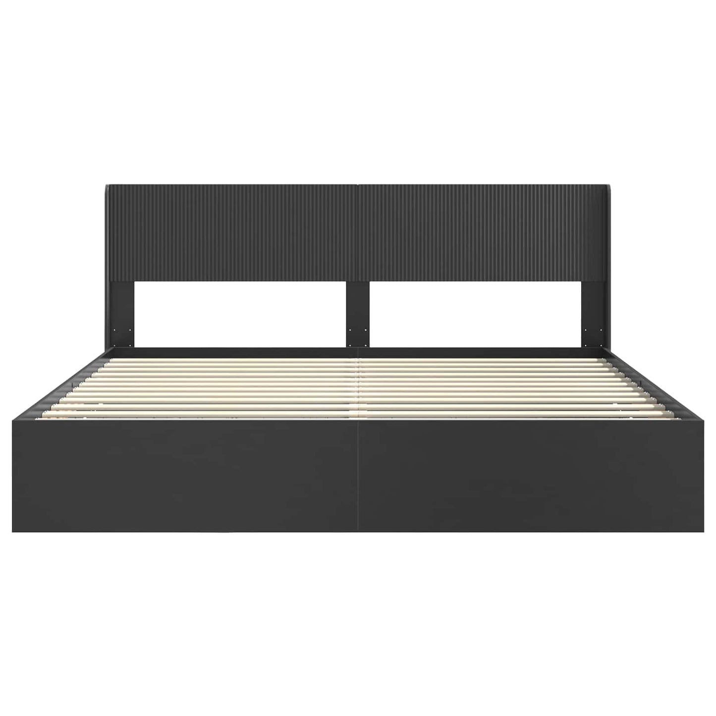 vidaXL Bed Frame with Storage and Headboard Black 180 x 200 cm 6