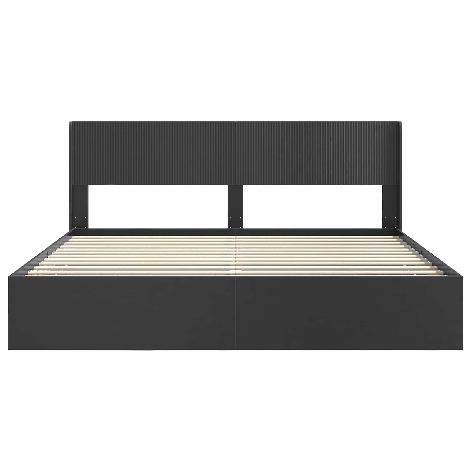 vidaXL Bed Frame with Storage and Headboard Black 180 x 200 cm 6