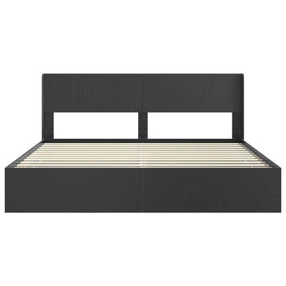 vidaXL Bed Frame with Storage and Headboard Black 180 x 200 cm 6