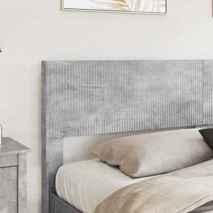 vidaXL Bed Frame with Storage and Headboard Concrete Grey 180 x 200 cm 3