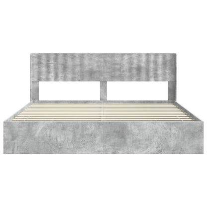 vidaXL Bed Frame with Storage and Headboard Concrete Grey 180 x 200 cm 6