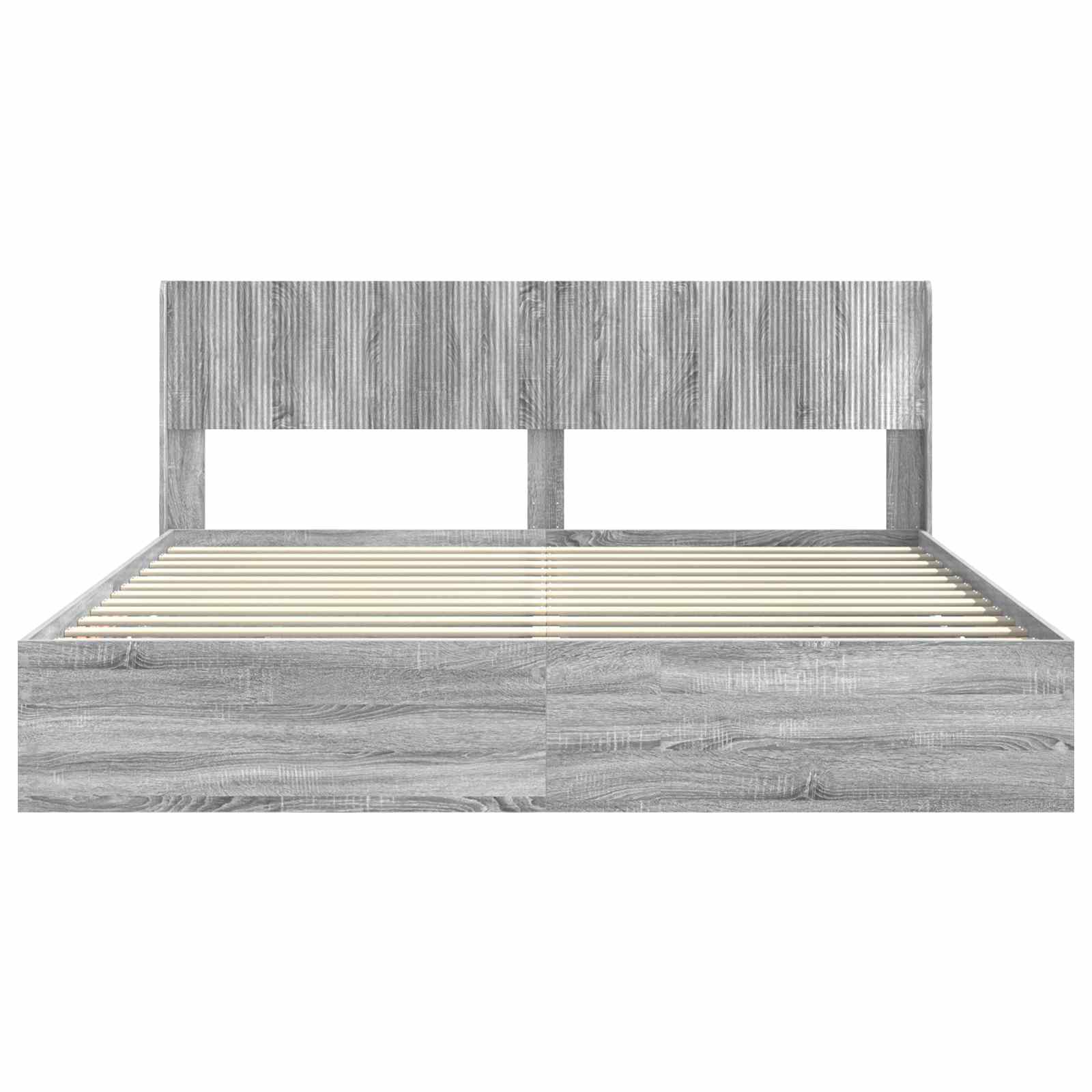 vidaXL Bed Frame with Storage and Headboard Grey Sonoma 180 x 200 cm 6